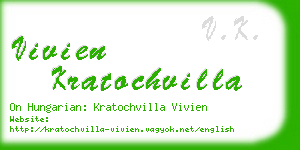 vivien kratochvilla business card